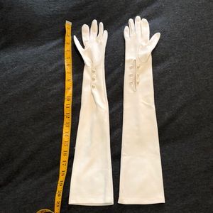 White long gloves